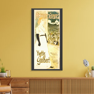 Toile Ambassadeurs Yvette Guilbert par Theophile Steinle