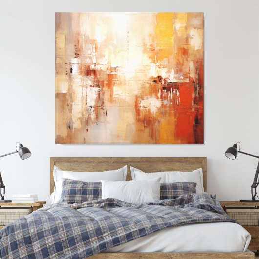 Toile Amber Echos Peinture Abstraite - Tons Terre (Insitu(Chambre))