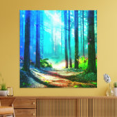 Toile Ambiance de la forêt magique (Insitu(Salon))