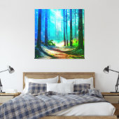 Toile Ambiance de la forêt magique (Insitu(Chambre))