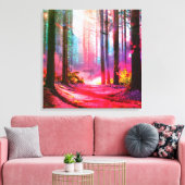 Toile Ambiance de la forêt magique (Insitu(Salon))
