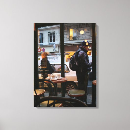 Toile Ambiance parisienne Rue Rambuteau Beaubourg Canvas (Recto)