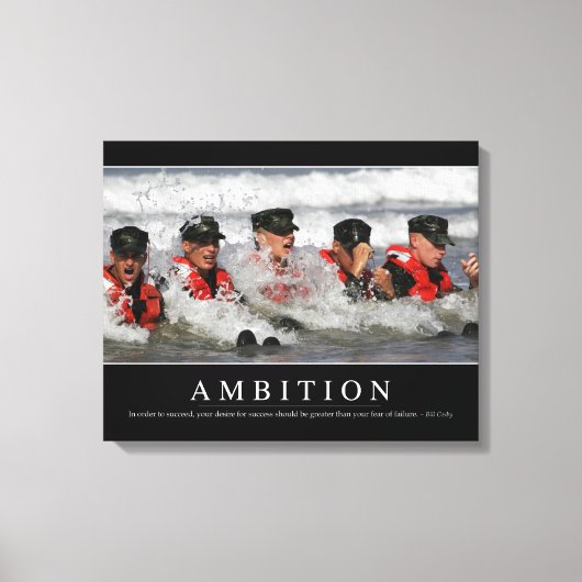Toile Ambition : Citation Inspirationnelle (Recto)