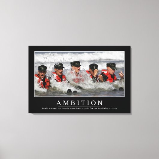 Toile Ambition : Citation Inspirationnelle (Recto)
