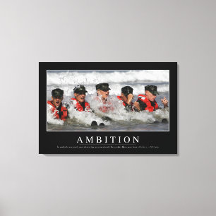 Toile Ambition : Citation inspirée