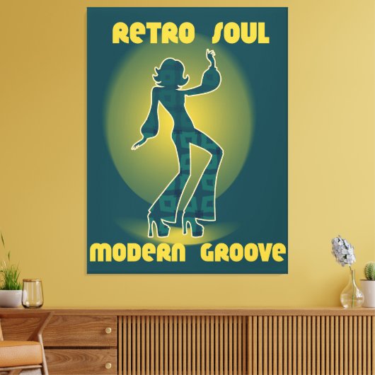 Toile Âme Rétro Groove Moderne (Insitu(Salon))