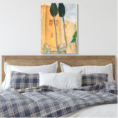Toile Amedeo Modigliani - Cyprès et maisons à Cagnes (Insitu(Chambre))