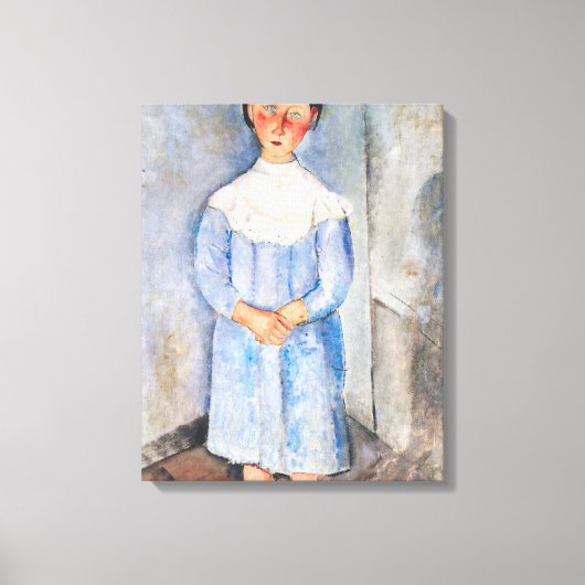 Toile Amedeo Modigliani - Petite fille en bleu (Recto)