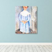 Toile Amedeo Modigliani - Petite fille en bleu (Insitu (Plancher de Bois))