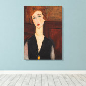 Toile Amedeo Modigliani - Portrait d'une femme (Insitu (Plancher de Bois))