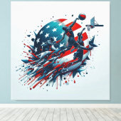 Toile American Basketball - Acrylique Mur Art (Insitu (Plancher de Bois))