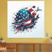 Toile American Basketball - Acrylique Mur Art (Insitu(Salon))