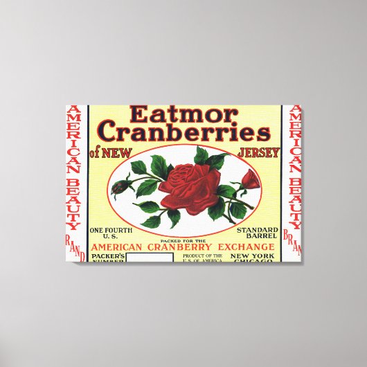 Toile American Beauty Eatmor Cranberries Marque Étiquett (Recto)