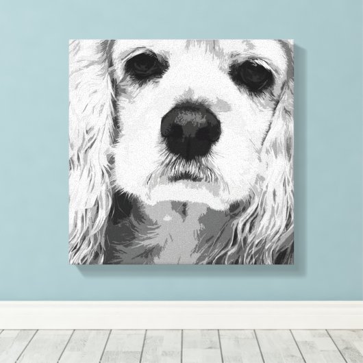 Toile American Cocker Spaniel (Insitu (Plancher de Bois))