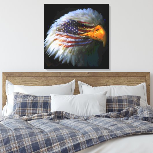 Toile American Eagle & American Flag (Insitu(Chambre))