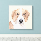 Toile American Foxhound Painting - Joli art original chi (Insitu (Plancher de Bois))