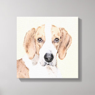 Toile American Foxhound Painting - Joli art original chi