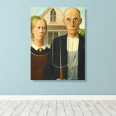 Toile American Gothic, 1930 par Grant Wood (Insitu (Plancher de Bois))