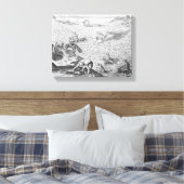 Toile American Indian method of whaling, from an account (Insitu(Chambre))