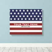 Toile American USA Flag Patriotic July 4th Custom (Insitu (Plancher de Bois))