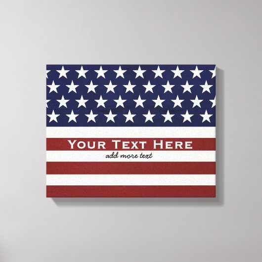 Toile American USA Flag Patriotic July 4th Custom (Recto)