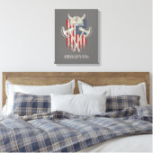 Toile American Viking. Drapeau, Détaché, Casque, Ax (Insitu(Chambre))
