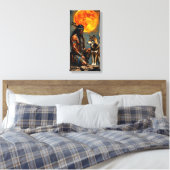 Toile Amérindien et Loup (Insitu(Chambre))