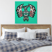 Toile Amérindien Noir Haida Art Thunderbird (Insitu(Chambre))