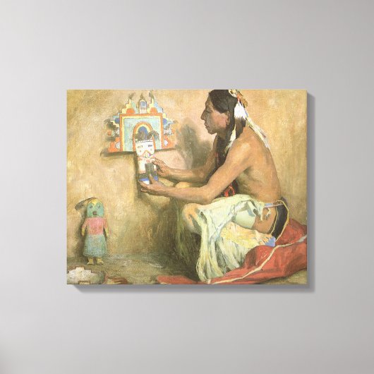 Toile Amérindiens vintages, Hopi Katchina par Couse (Recto)