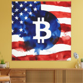 Toile Amérique Bitcoin (Peinture No. 1) (Insitu(Salon))