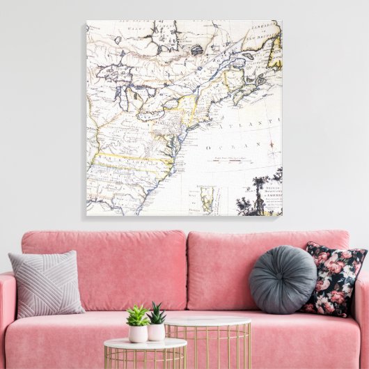 Toile AMÉRIQUE COLONIALE : MAP, c1770 (Insitu(Salon))