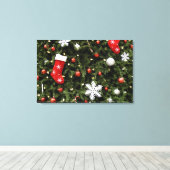 Toile Amérique du Nord. Décorations de Noël sur arbre. 2 (Insitu (Plancher de Bois))