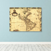 Toile Amérique du Nord et du SudCarte panoramique (Insitu (Plancher de Bois))