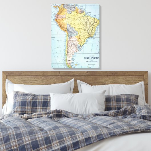 Toile AMÉRIQUE DU SUD : MAP, c1890 (Insitu(Chambre))