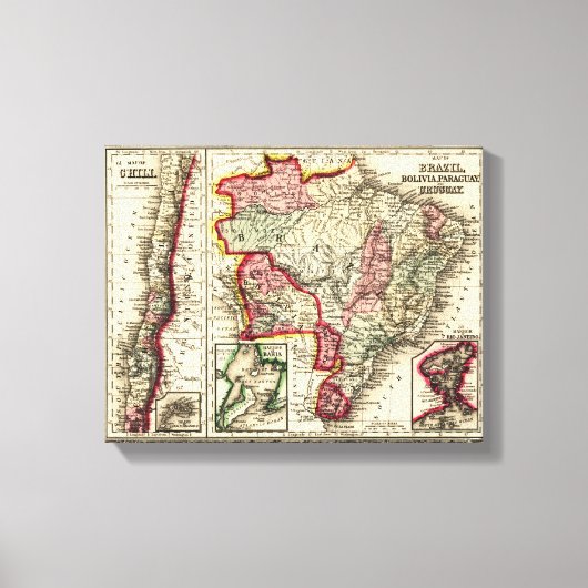 Toile Amérique du SudCarte panoramiqueAmérique du Sud 2 (Recto)