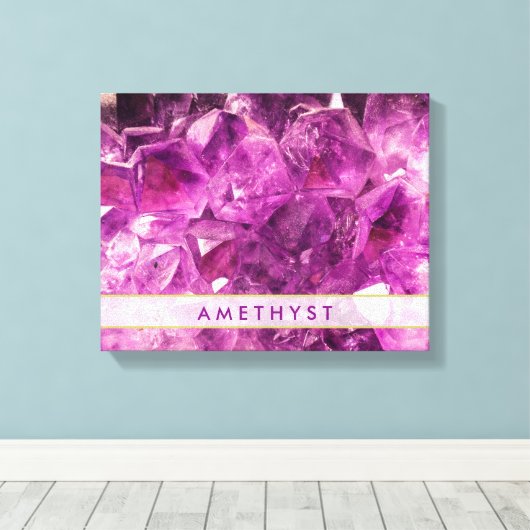 Toile Améthyst Gemstone Image Shiny and Sparkly (Insitu (Plancher de Bois))
