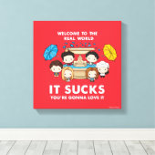 Toile AMIS™ | Bienvenue dans le monde réel Chibi (Insitu (Plancher de Bois))