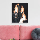 Toile AMIS™ | Groupe en noir et blanc (Insitu(Salon))