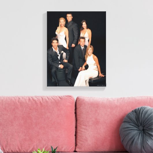 Toile AMIS™ | Groupe en noir et blanc (Insitu(Salon))