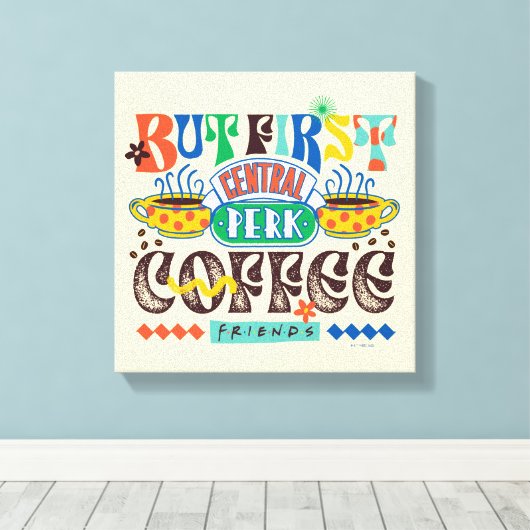 Toile AMIS™ | Mais Premier café Vibrant Graphisme (Insitu (Plancher de Bois))