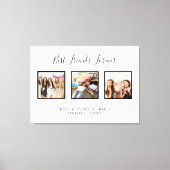 Toile Amis pour toujours noms photo blanc chic (Recto)