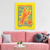 Toile AMIS™ | Vous êtes mon homard vibrant graphique (Insitu(Salon))
