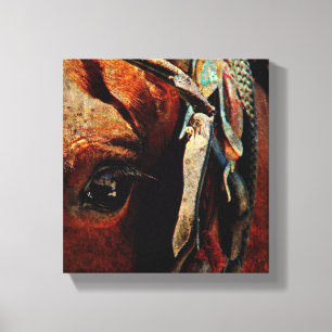 Toile Amish Horse Grunge