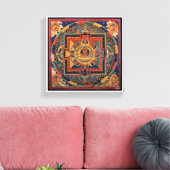 Toile Amitayus mandala, école tibétaine du 19ème siècle (Insitu(Salon))