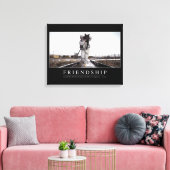 Toile Amitié : Citation Inspirationnelle (Insitu(Salon))