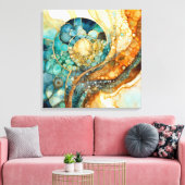 Toile Ammonite Gem Fossil Canvas (Insitu(Salon))