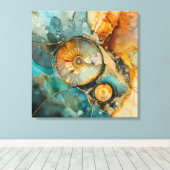 Toile Ammonite Gem Fossil Canvas (Insitu (Plancher de Bois))