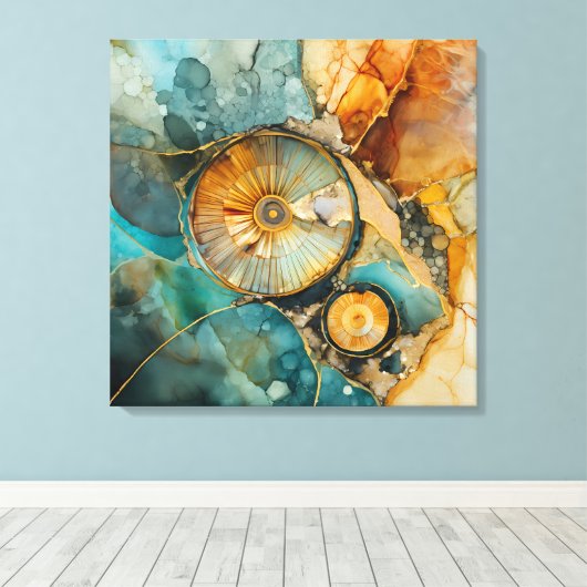 Toile Ammonite Gem Fossil Canvas (Insitu (Plancher de Bois))