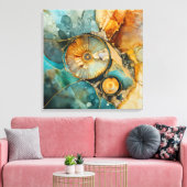 Toile Ammonite Gem Fossil Canvas (Insitu(Salon))