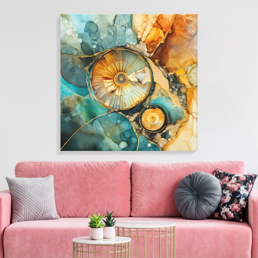 Toile Ammonite Gem Fossil Canvas (Insitu(Salon))